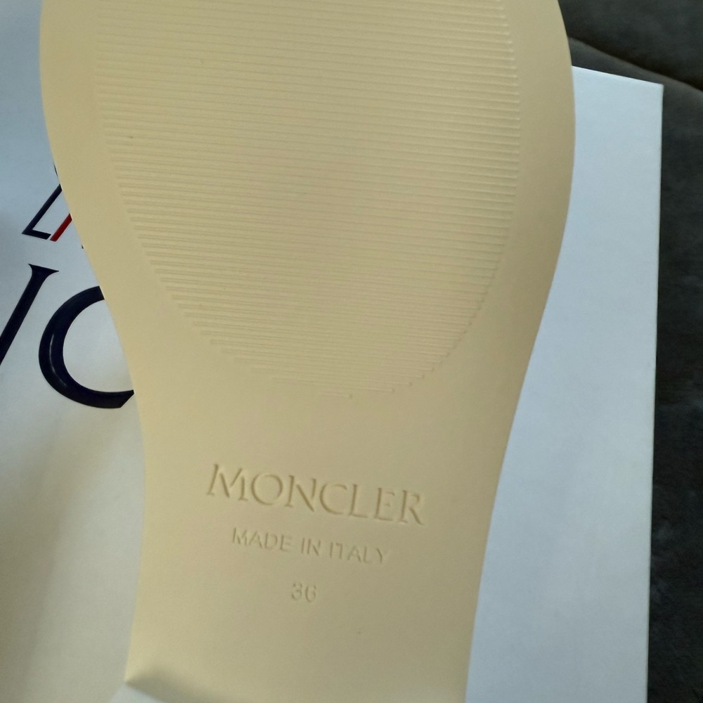 Moncler Women's White Slide Sandals - Picture 4 of 4